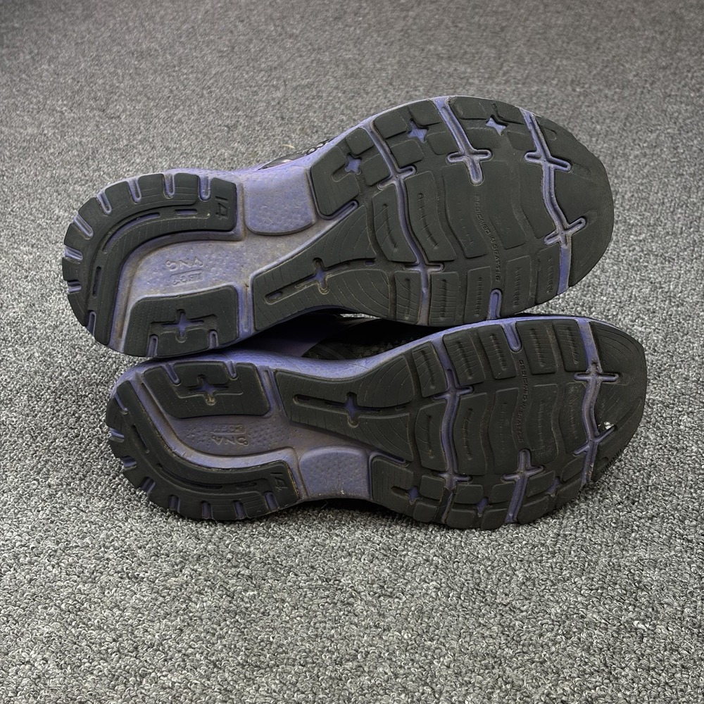Brooks Ghost 14 Leopard Print Cheetah Running Shoes Black Purple Womens Size 9 B - Picture 10 of 10